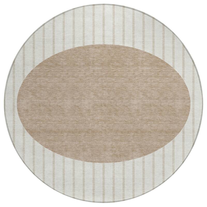 HomeRoots Striped Transitional Rectangle Outdoor Rug
