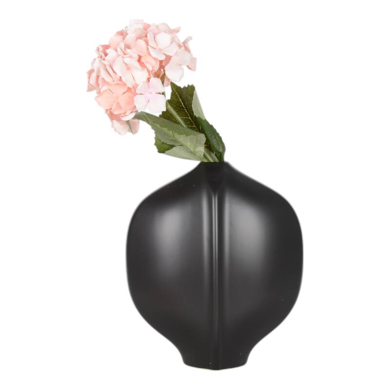 Modern Ceramic Decorative Vase with Sculpted Wavy Textured Design
