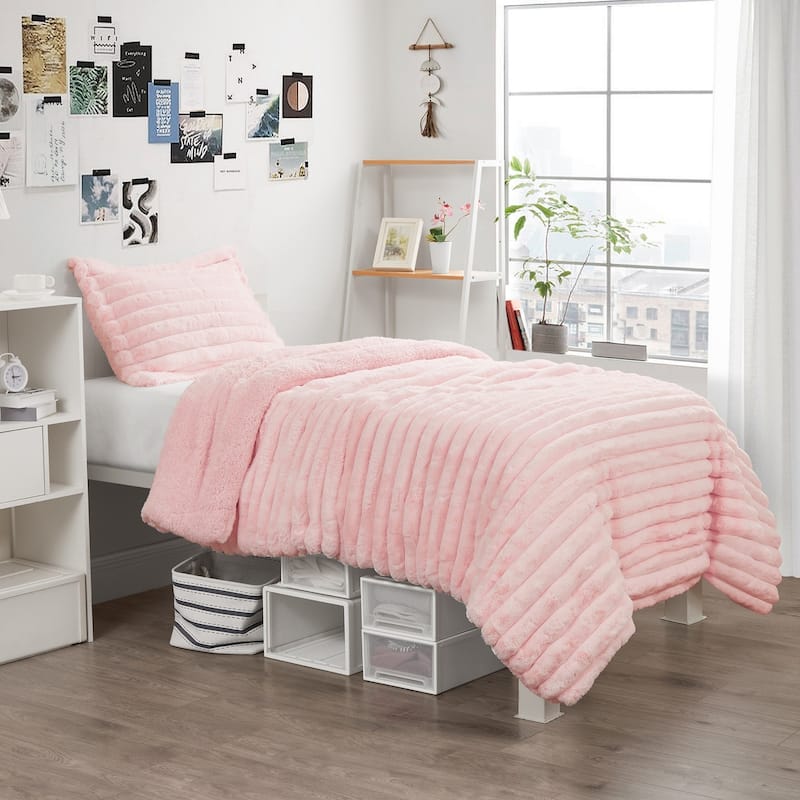 Roll Cakes Chunky Bunny - Coma Inducer® Oversized Comforter Set - Twin XL - Heavenly Pink