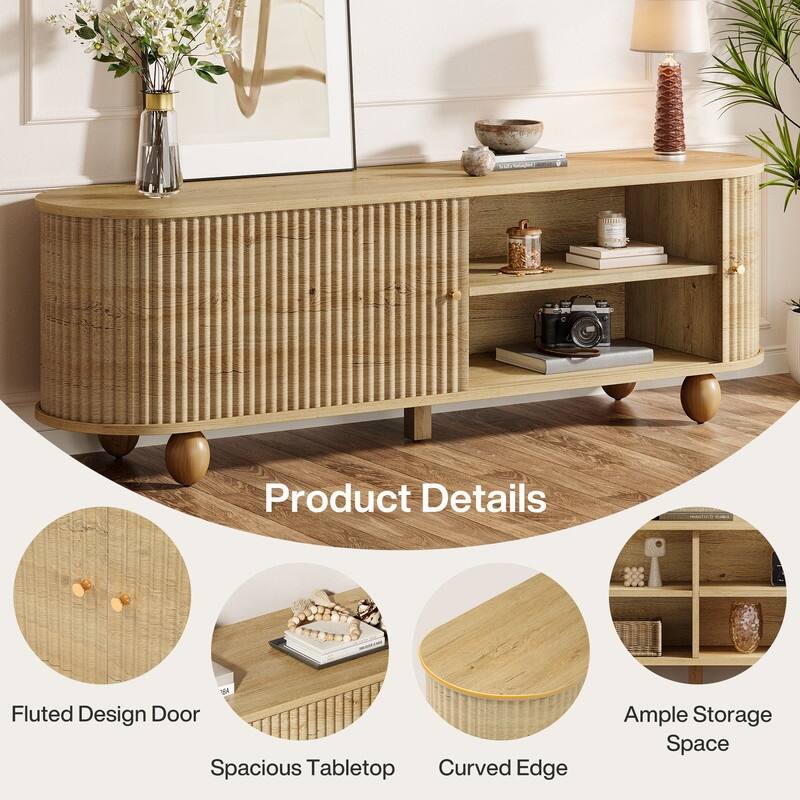 Wooden Entertainment Center for TVs up to 65 Inches