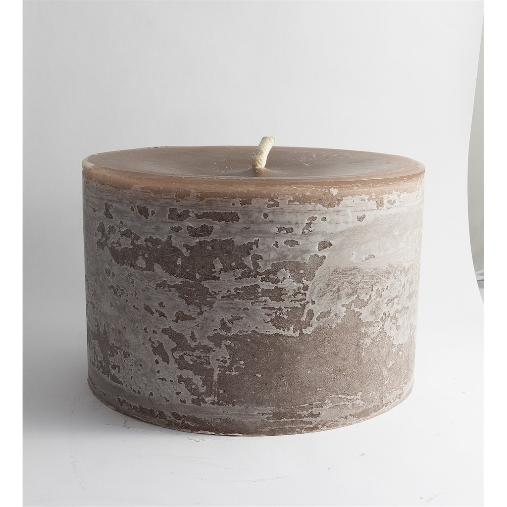 Round 1-Wick Pillar Candle 9"Dia x 6"H Opaque - Opaque - Opaque