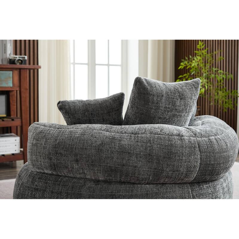 Round Bean Bag Chairs for Soft Chenille Cover