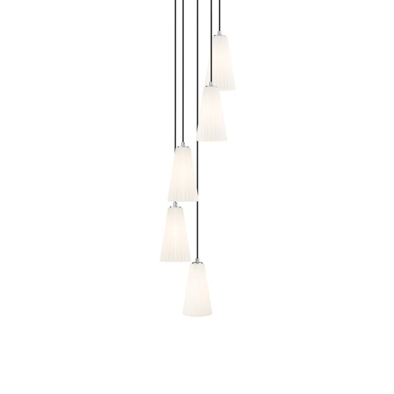 Z-Lite 3043P6-5R Farrell 5 Light 12" Wide Chandelier - Brushed Nickel