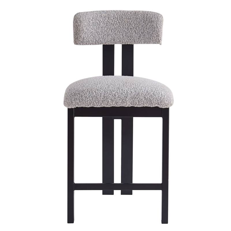 Elegant Round Kitchen Stools‌ – 26.5" Low Back Bar Stools with Padded Seat & Sturdy Metal Frame – Perfect for Dining Areas