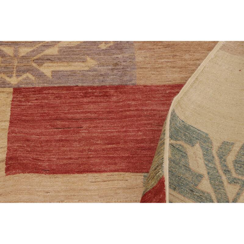 Rustic Bohemian Ri Gabbeh Hand Knotted Wool Area Rug