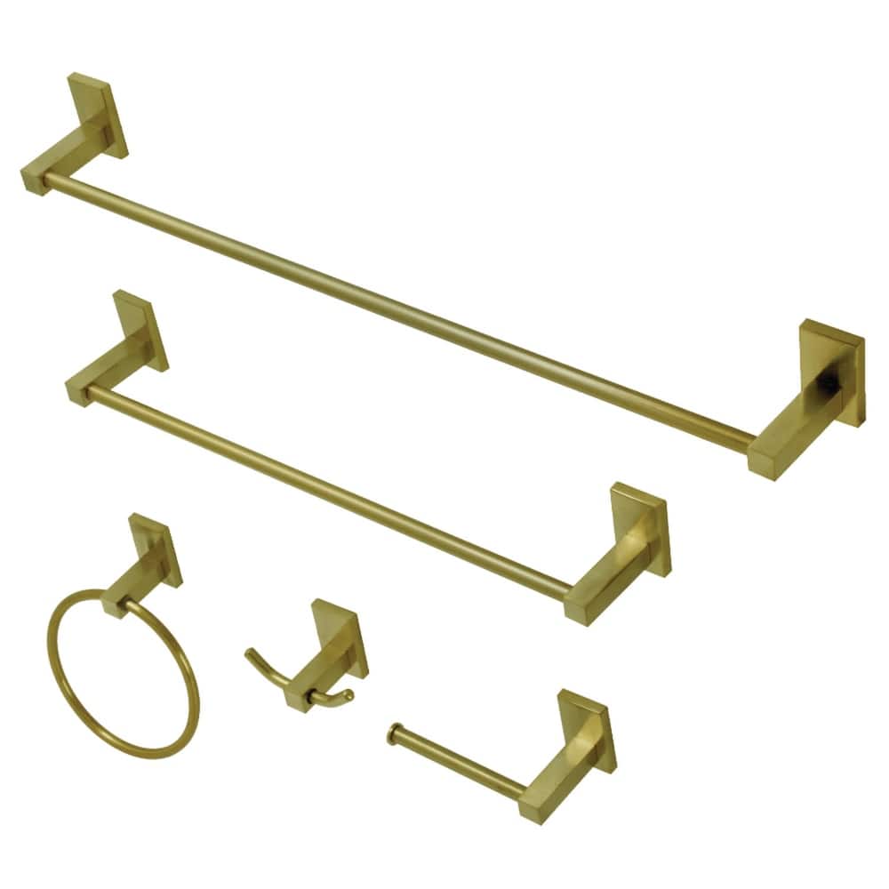 Kingston Brass Continental 5 Piece Bathroom Package with 18" and 24"
