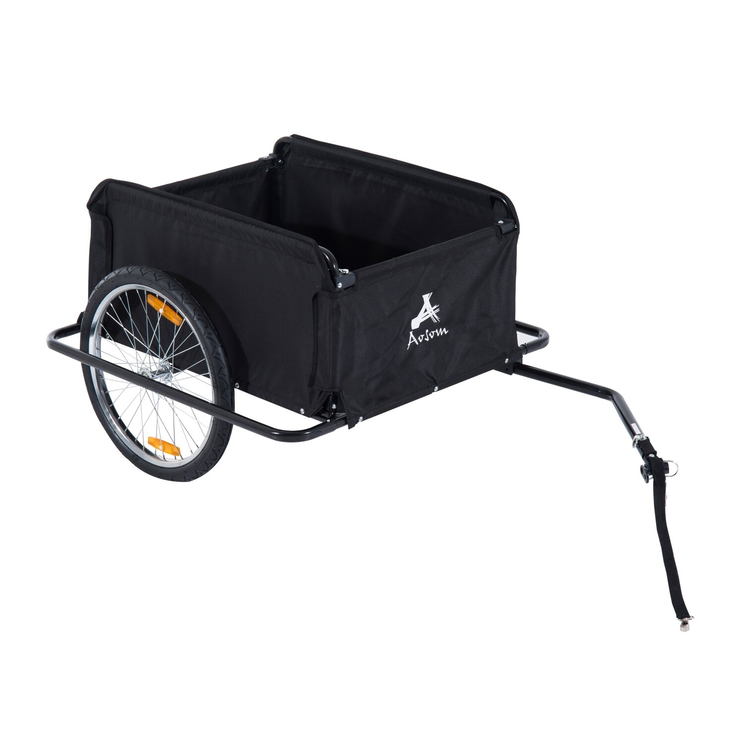 Aosom Bicycle Cargo Trailer Two Wheel Bike Luggage Wagon Bicycle Trai