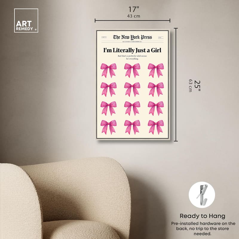 I'm Literally Just a Girl Canvas by Art Remedy