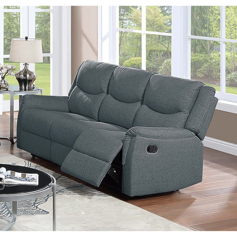 Poundex Recliner Sofa - Dark Gray