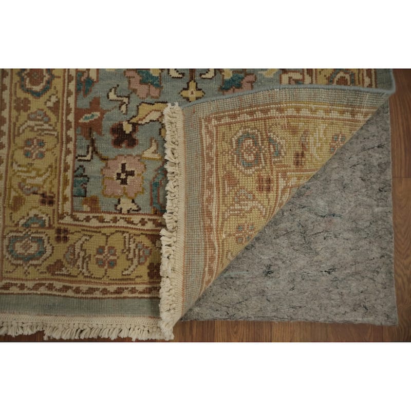 Hand Knotted Oriental 100% Wool Carpet Traditional All-Over Navy Blue & Blues Ziegler Area Rug - 4' 0'' X 2' 0''
