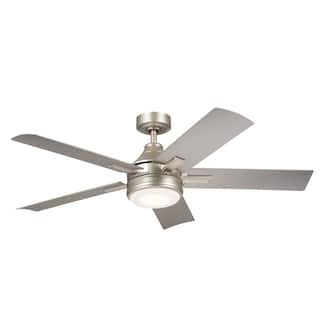 Kichler Lighting Tide 52 inch Integrated LED Indoor/Outdoor Brushed Nickel Ceiling Fan