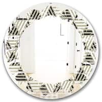 Designart 'Triangular Retro Design VIII' Printed Modern Round or Oval ...