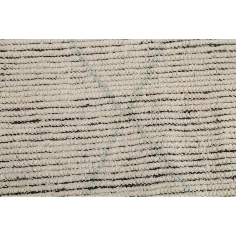 All-Over Trellis Moroccan Modern Area Rug Hand-Knotted Wool Carpet - 6'11"x 10'10"