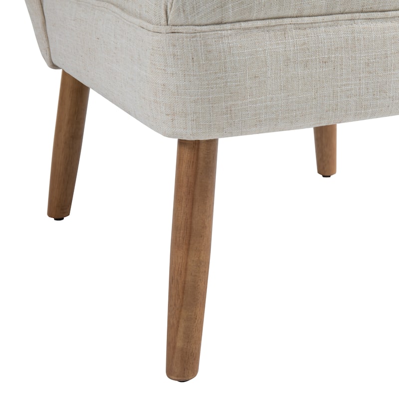Linen Armless Accent Chair Slipper Chair