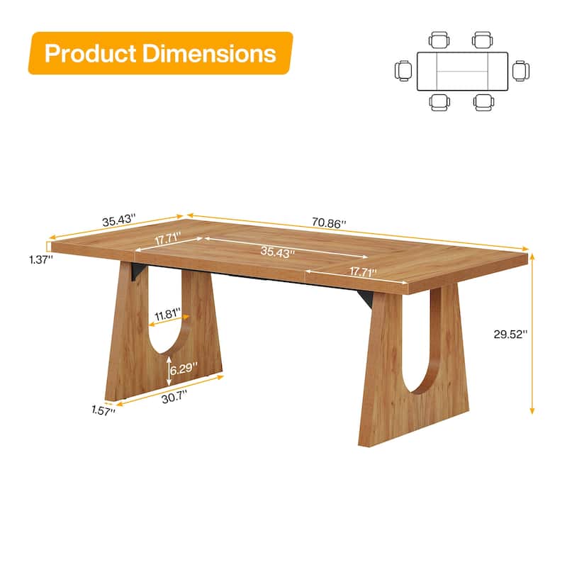 Wood Conference Table Oka Rectangular Office Meeting Room Desk