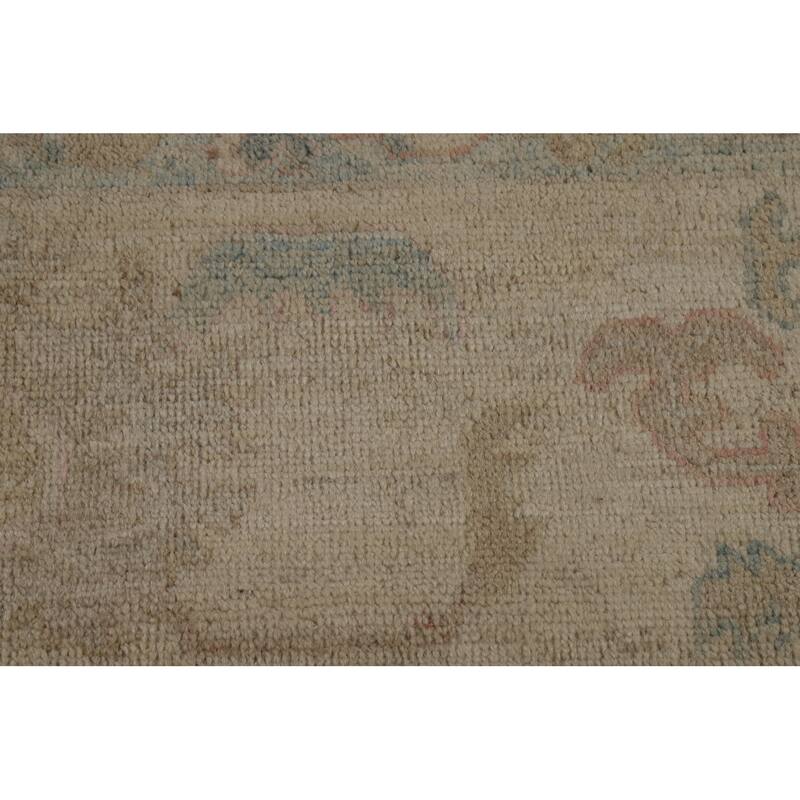 Vegetable Dye Oushak Turkish Area Rug Handmade Wool Carpet - 7'11" x 9'10"