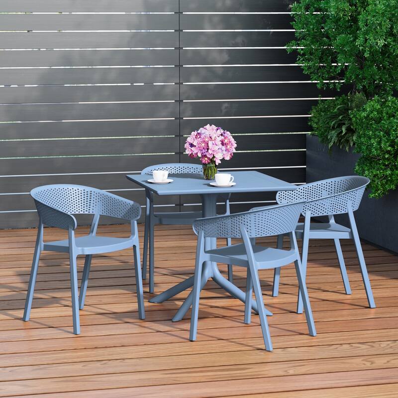Frond and Form 4-Person Outdoor Square Dining Set