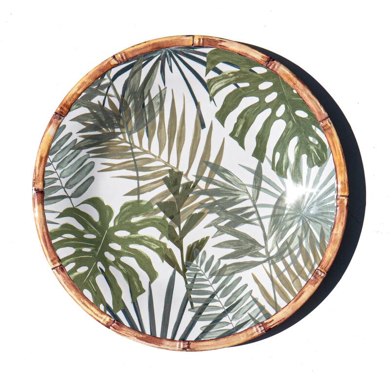 Abode Homewares Rainforest Palm NewWave Melamine Dinner Plate - Green - 10.5" - Set of 6