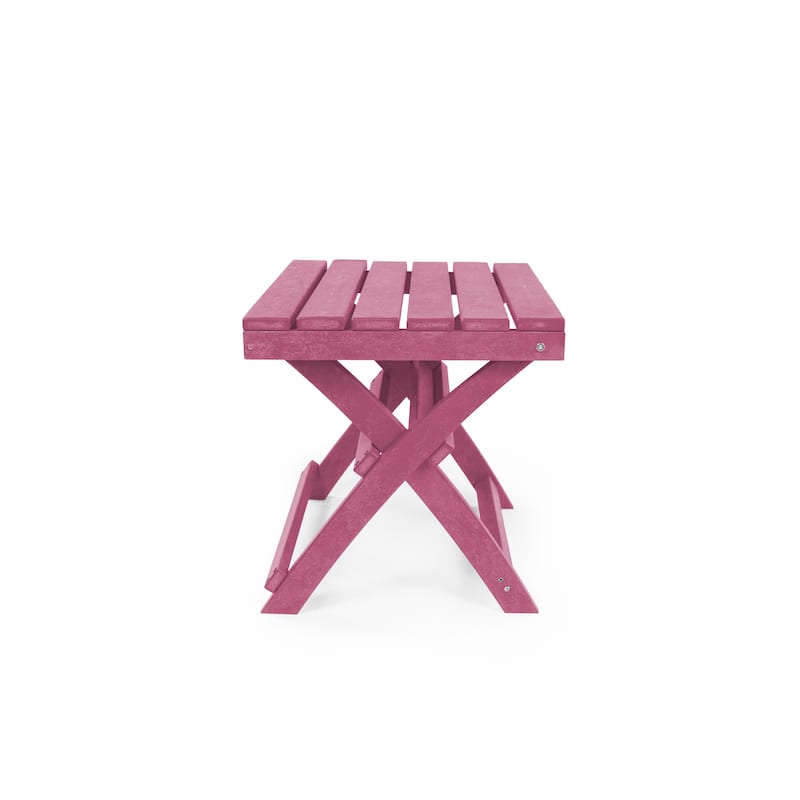 Santorini Fully Assembled All-Weather Recycled HDPE Outdoor Folding Side Table