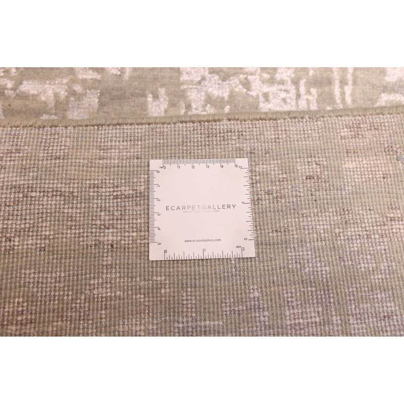 ECARPETGALLERY Hand-knotted Legacy Taupe Silk, Wool Rug - 2'7 x 7'11