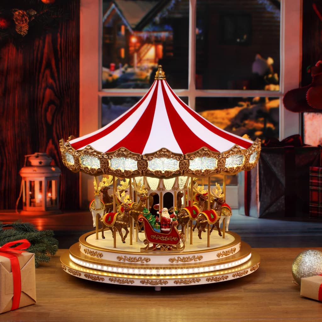 17" Regal Christmas Carousel