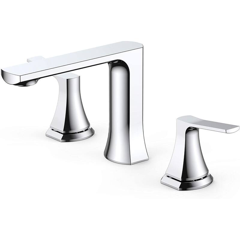 Dyconn Faucet Double-Handle 3 Hole Widespread Bathroom Faucet - Chrome