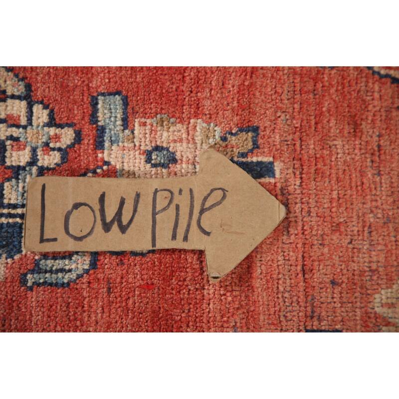 Hand Knotted Oriental 100% Wool Carpet Traditional Floral Red Mahal Runner Rug - 10' 3'' X 3' 4''