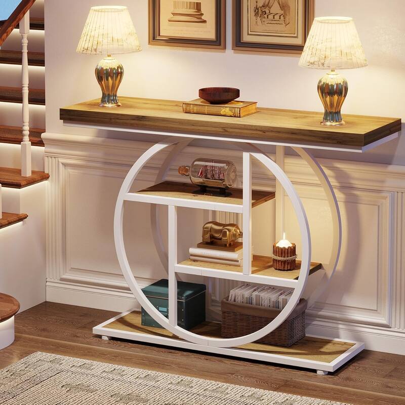 41.3" Console Entryway Table, 4 Tiers Sofa Table