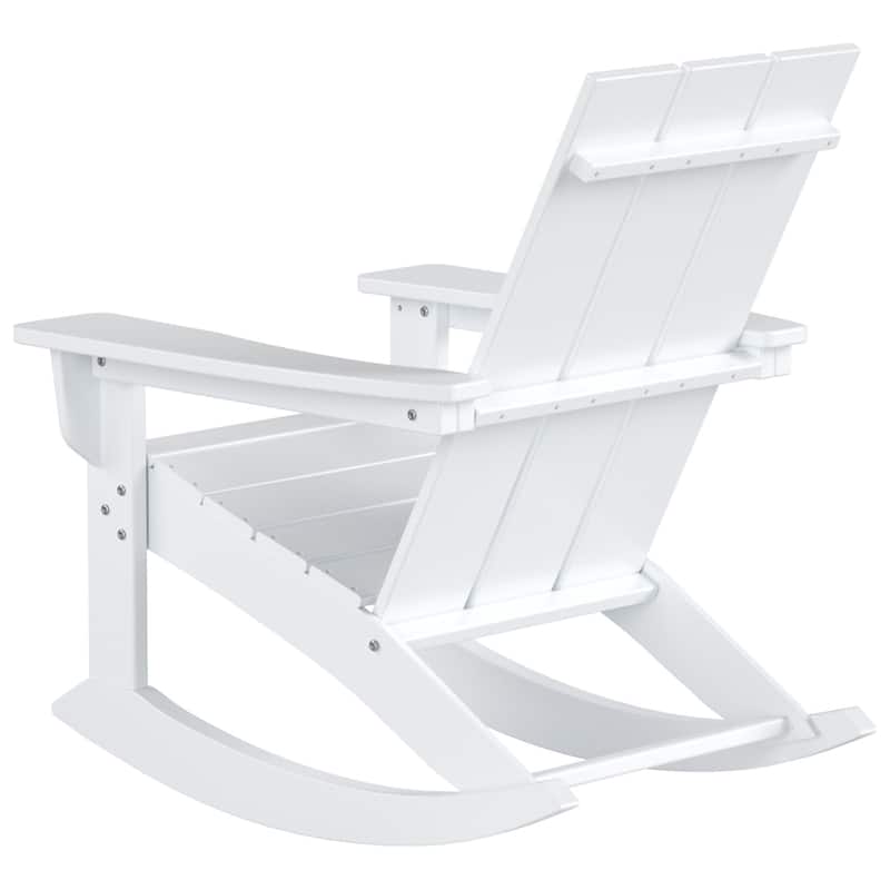 Shoreside Modern Eco-Friendly All Weather Poly Adirondack Rocking Chairs (Set of 4)