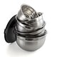 preview thumbnail 2 of 3, MegaChef Stackable Stainless Steel 5 Piece Mixing Bowl Set with Lids