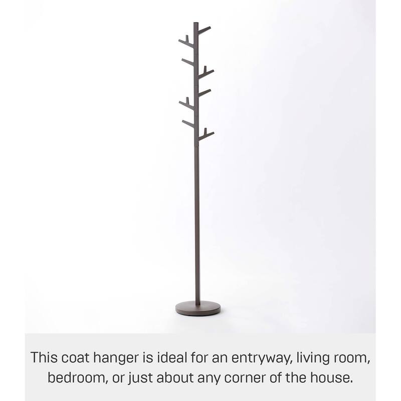 Yamazaki Home Coat Rack, Steel, Holds 26.4 lbs - L 11.02 x W 11.02 x H 69.29 inches