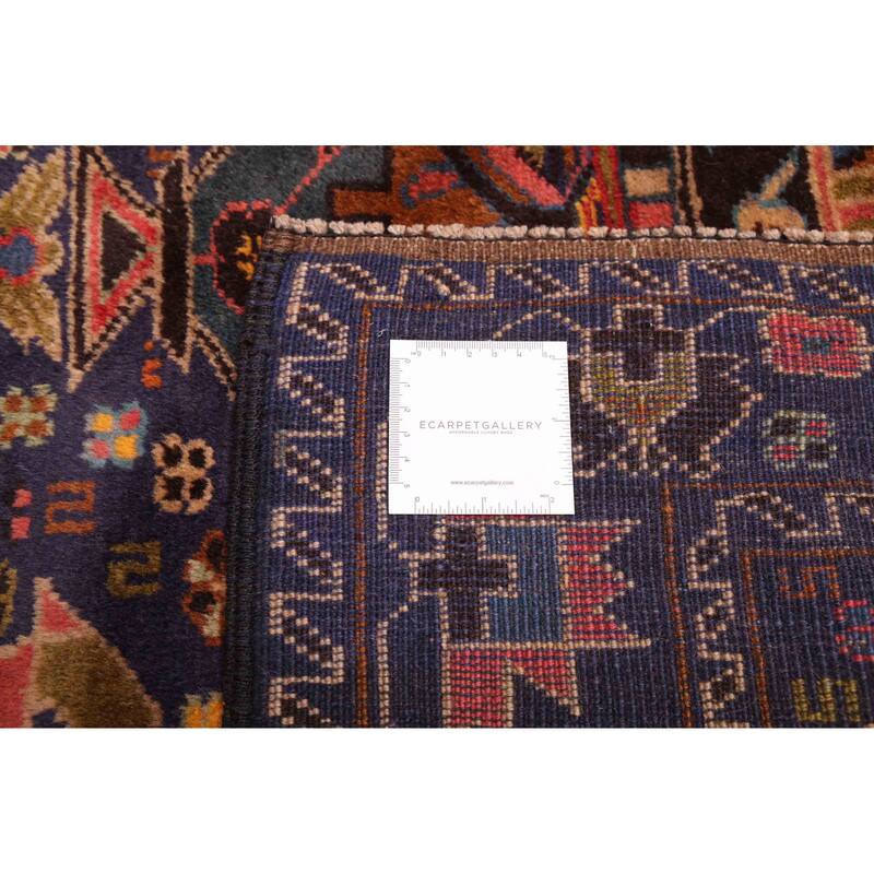 ECARPETGALLERY Hand-knotted Teimani Navy Wool Rug - 3'7 x 6'9