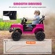 preview thumbnail 23 of 25, Qaba 12V Ride On Truck, Battery Powered Kids Electric Car with Spring Suspension, Remote, LED Headlights, Horn, USB Music