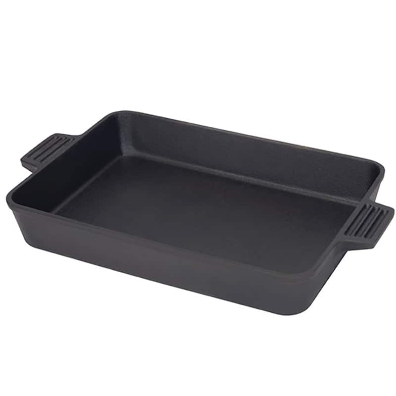 Bayou Classic 9x13 Inch Pre-Seasoned Cast Iron Cake Pan Casserole Bakeware Dish - 140