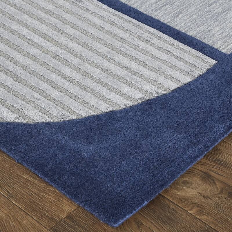 Vuno Hand Tufted Geometric Modern Soft Durable Area Rug By HomeRoots - 4' x 6'