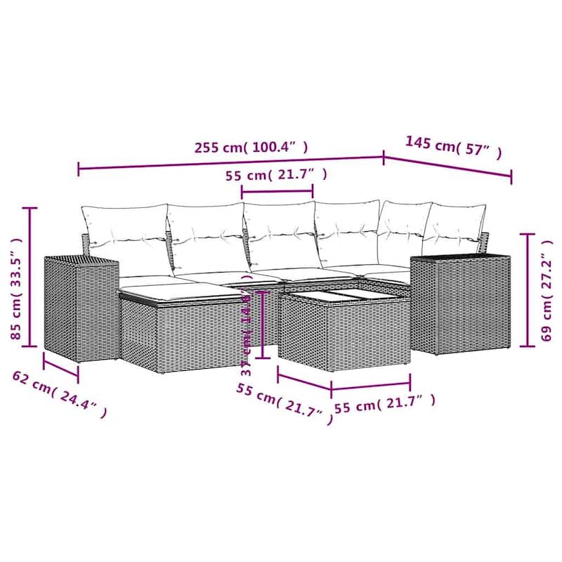 vidaXL Garden Sofa Set