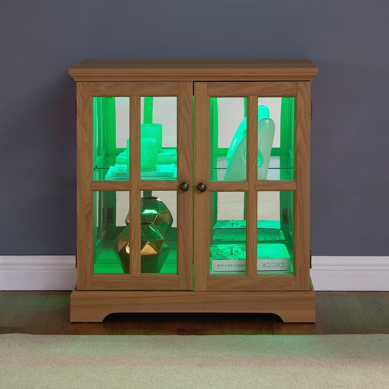 LED Curio Display Cabinet with Adjustable Shelves