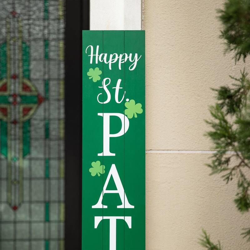 Glitzhome 60"H Wooden St. Patrick's Porch Sign