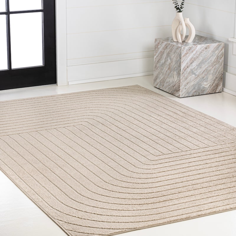 JONATHAN Y Aarhus Minimalist Angle Geometric Ivory/Cream Area Rug