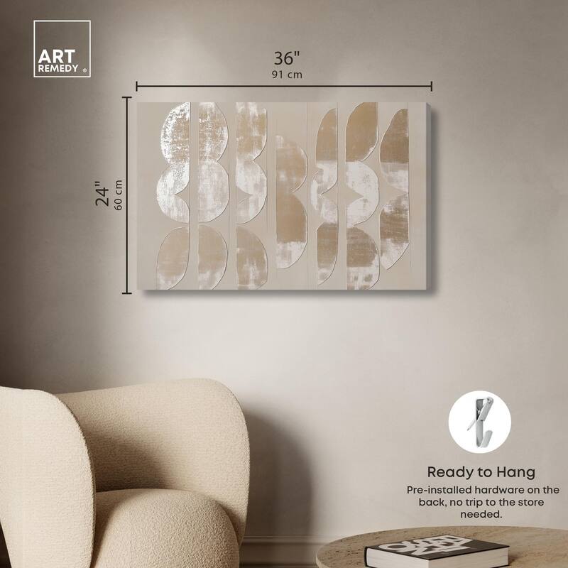 Columnar Shapes II Canvas by Art Remedy, Gallery Wrapped