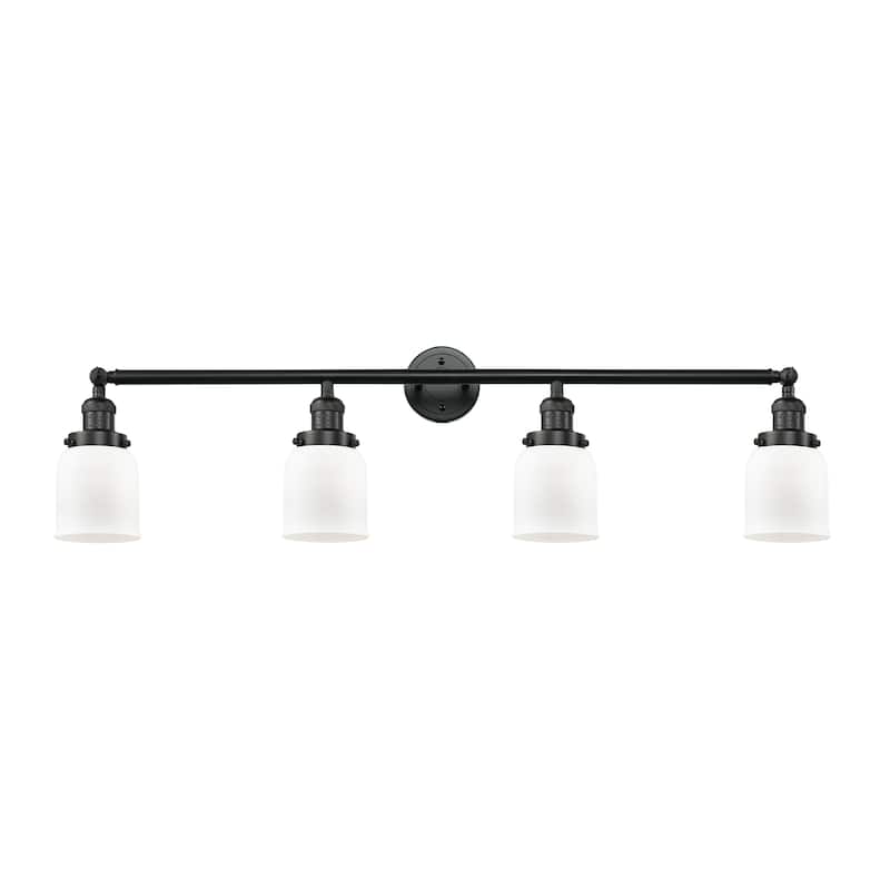 Innovations Lighting Bell 4 Light 42" Bath Vanity Light - Matte White/Matte Black