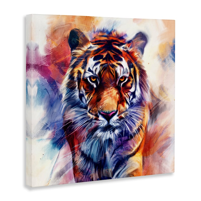 Stupell Fierce Vibrant Tiger Canvas Wall Art Design By Kim Allen