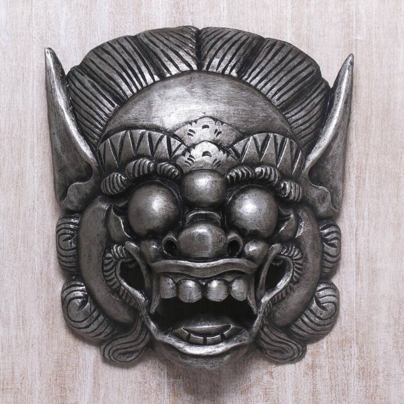 Handmade Barong Celeng Wood Mask (Indonesia)