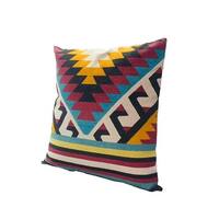 24 x 24 Square Cotton Accent Throw Pillows, Geometric Aztec Pattern ...