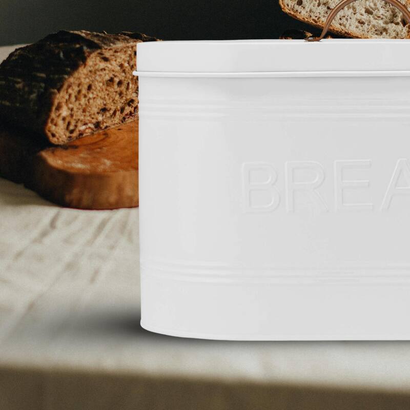 Amici Home Rustic Kitchen Galvanized Metal Bread Storage Bin 288 oz
