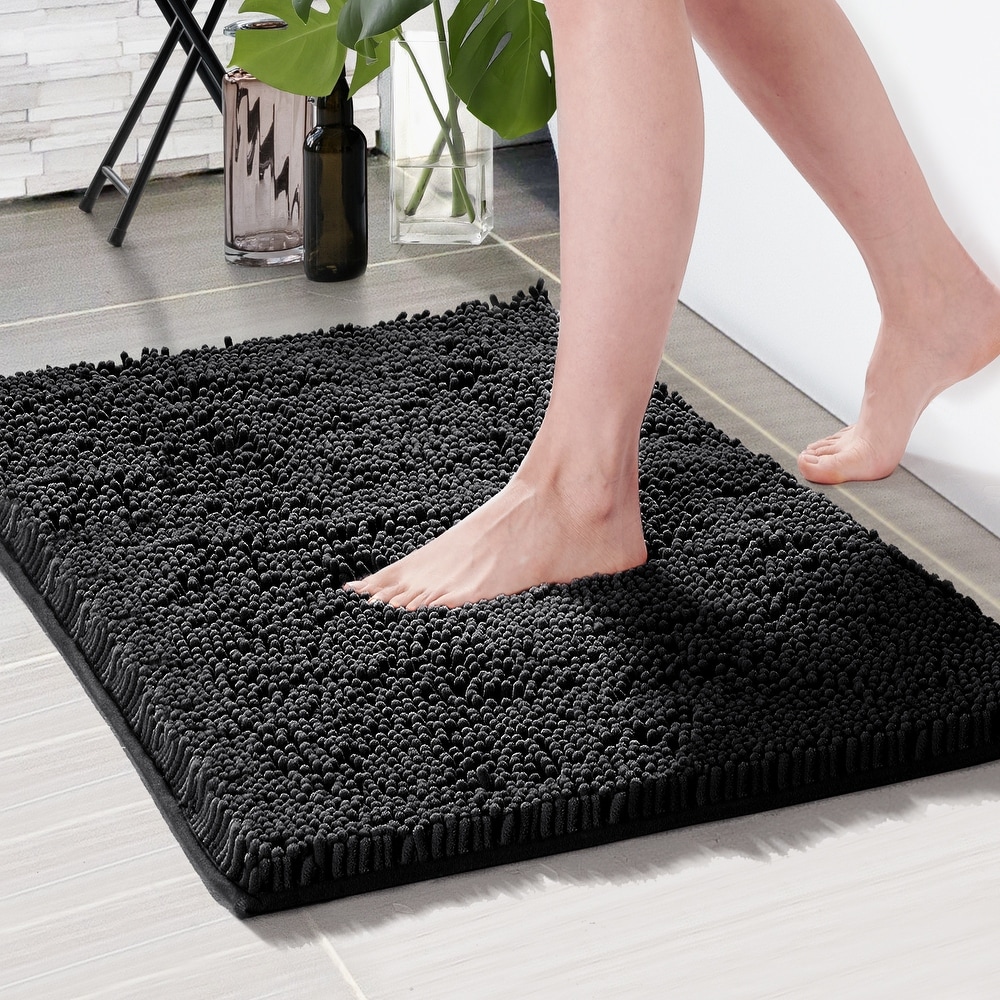 Black rugs for hot sale bathroom