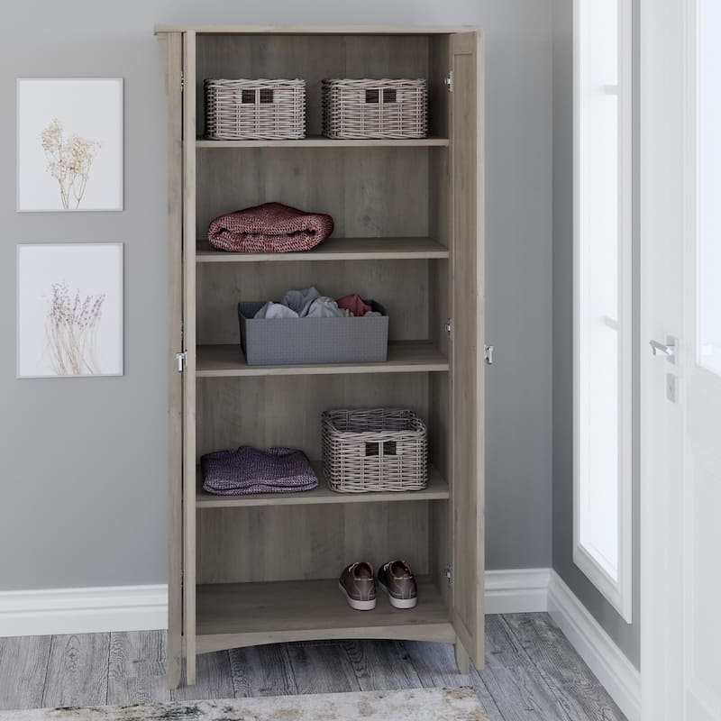 Salinas Tall Storage Cabinet with Doors by Bush Furniture