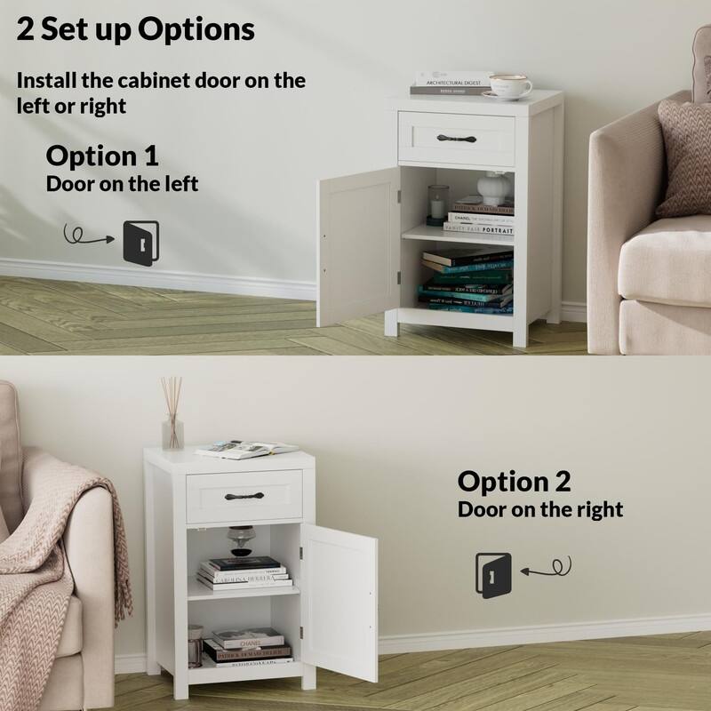 Farmhouse Night Stand with Barn Door