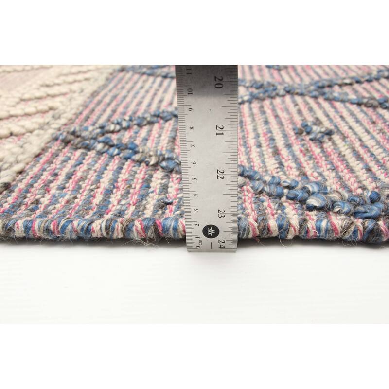 ECARPETGALLERY Braid weave Sienna Beige Wool Rug - 6'2 x 9'1