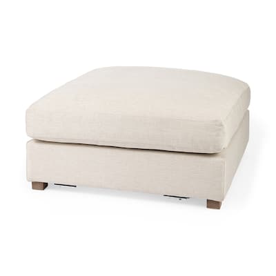 Valence 38.6L x 38.6W x 17.7H Beige Full Size Ottoman Sectional Piece - 39.76 x39.76 x20.47